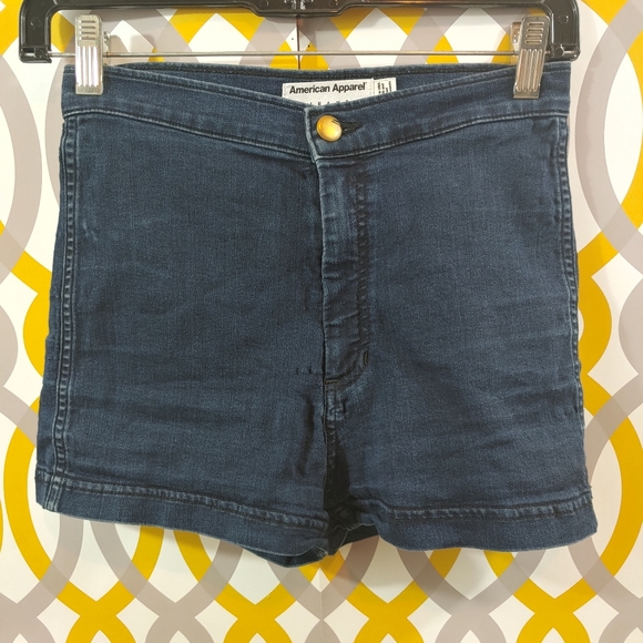 American Apparel Pants - AMERICAN APPAREL High Rise Stretch Shorts Medium